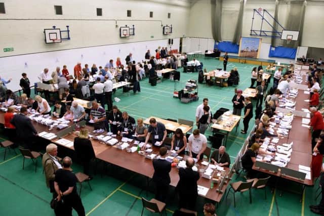 Election count at Horntye Park